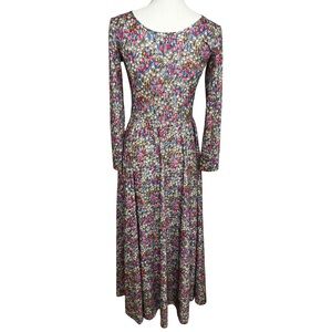 Vintage Saks Fifth Avenue Multicolor Floral Long Sleeve Dress by Vera Maxwell
